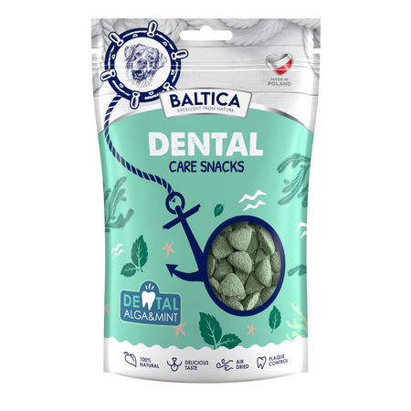 Przysmaki dla psa algi mięta detal Baltica150g